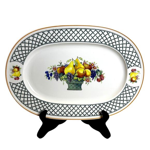Villeroy & Boch 'Basket' anno 1785 Germany Vitro Porzellan Oval Serving Platter - Picture 1 of 5